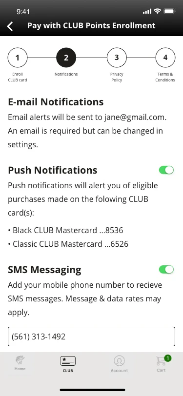 Notification settings