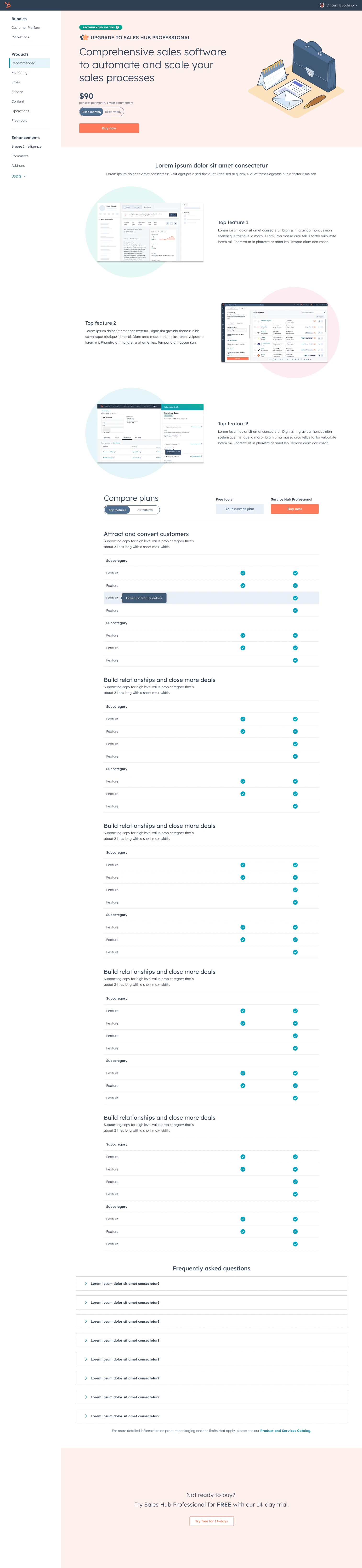 Vision: personalized plan recommendations
