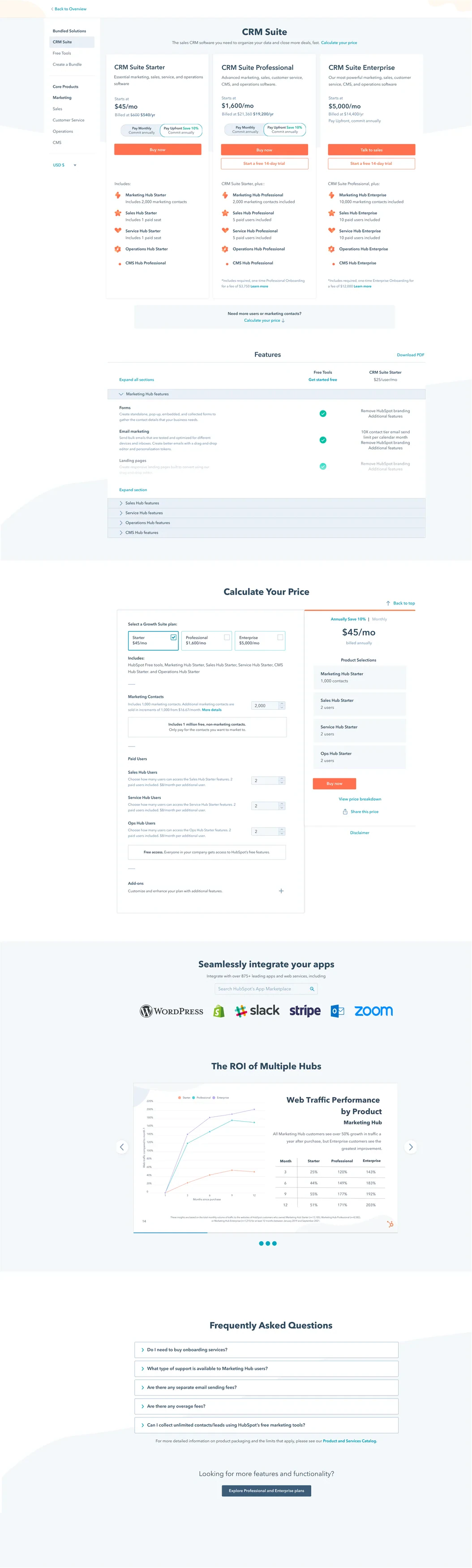 Control: upgrade modal followed by the full pricing page